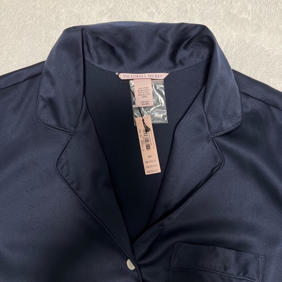 Victoria’s Secret Button up Short Sleeve Sleep Romper in Navy - Picture 4 of 4